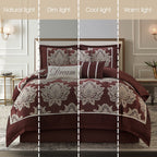 Ensemble de couette traditionnelle damassée Nanshing Tiana 7 pièces