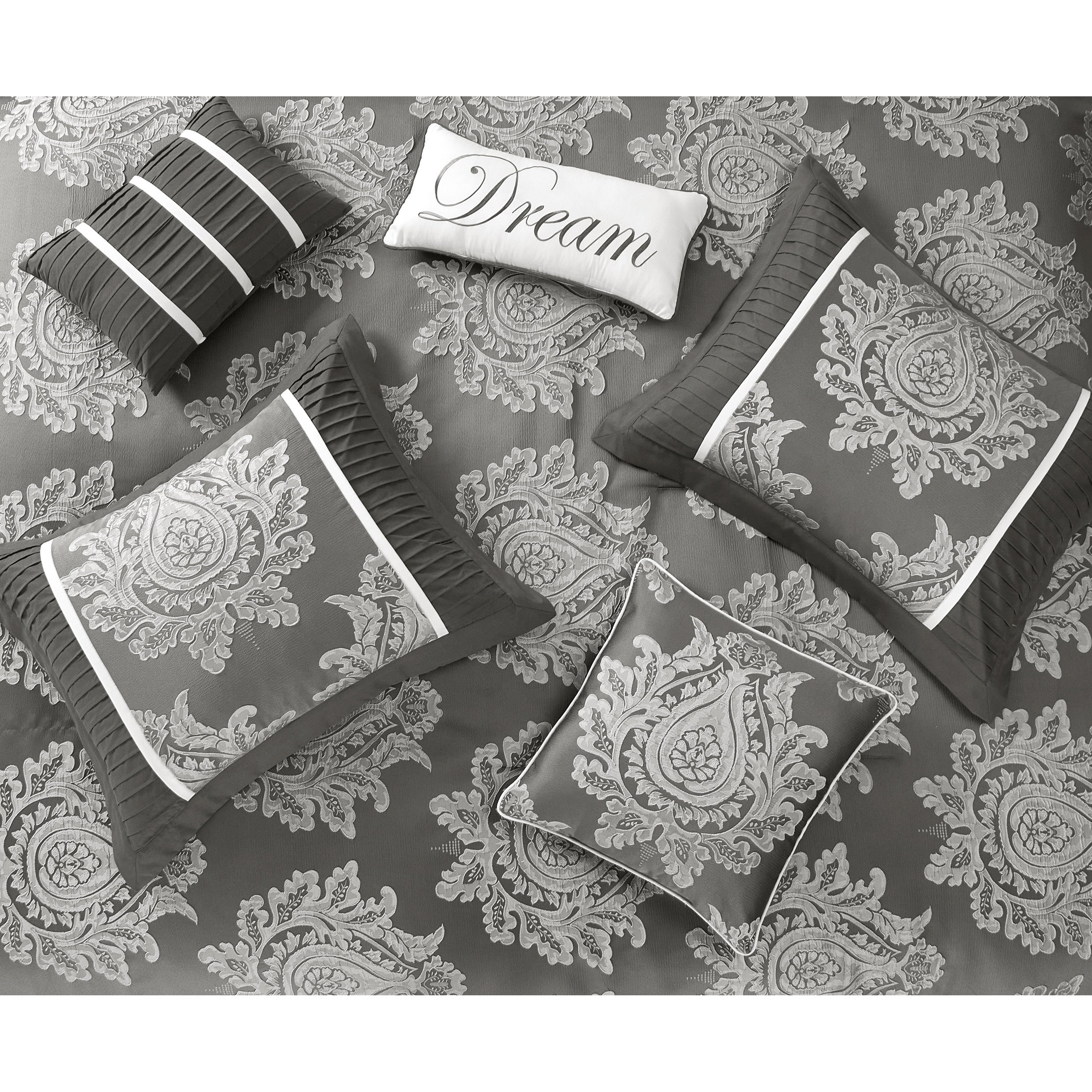 Ensemble de couette traditionnelle damassée Nanshing Tiana 7 pièces