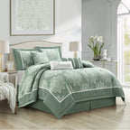 Ensemble de couette traditionnelle damassée Nanshing Tiana 7 pièces