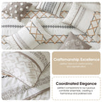 Ensemble de couette brodée bohème Nanshing Trina 15 pièces
