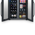Réfrigérateur à vin et boissons Newair, 18 bouteilles et 59 canettes, deux zones de température, autonome, contrôle numérique de la température