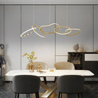 Lustre LED de luxe en acier inoxydable imbriqué de style nordique pour salle à manger