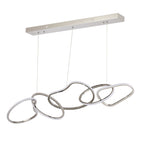 Lustre LED de luxe en acier inoxydable imbriqué de style nordique pour salle à manger