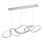 Lustre LED de luxe en acier inoxydable imbriqué de style nordique pour salle à manger