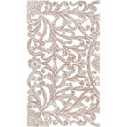 Décoration murale à 3 panneaux en bois naturel sculpté à la main Norma Floral 48 x 28 pouces