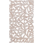 Décoration murale à 3 panneaux en bois naturel sculpté à la main Norma Floral 48 x 28 pouces