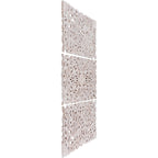 Décoration murale à 3 panneaux en bois naturel sculpté à la main Norma Floral 48 x 28 pouces
