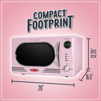 Four à micro-ondes de comptoir rétro nostalgique de 1,1 pi³ et 1 000 watts