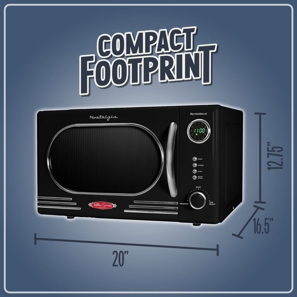 Four à micro-ondes de comptoir rétro nostalgique de 1,1 pi³ et 1 000 watts