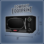 Four à micro-ondes de comptoir rétro nostalgique de 1,1 pi³ et 1 000 watts