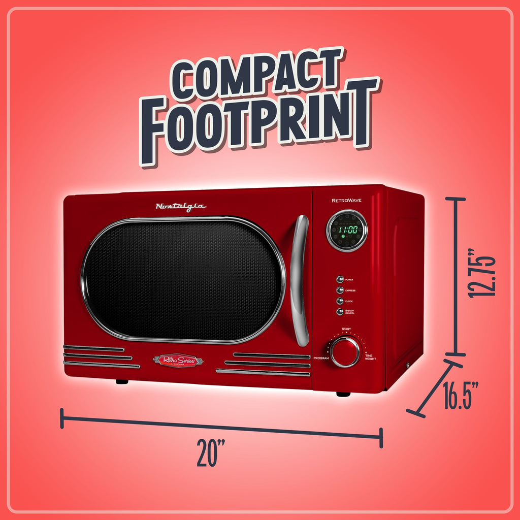 Four à micro-ondes de comptoir rétro nostalgique de 1,1 pi³ et 1 000 watts