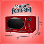 Four à micro-ondes de comptoir rétro nostalgique de 1,1 pi³ et 1 000 watts