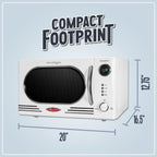 Four à micro-ondes de comptoir rétro nostalgique de 1,1 pi³ et 1 000 watts