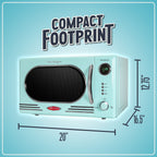 Four à micro-ondes de comptoir rétro nostalgique de 1,1 pi³ et 1 000 watts