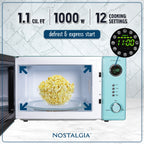 Four à micro-ondes de comptoir rétro nostalgique de 1,1 pi³ et 1 000 watts