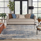 Tapis Nourison luxueux à poils longs et ultra moelleux, style abstrait glamour