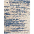 Tapis Nourison luxueux à poils longs et ultra moelleux, style abstrait glamour