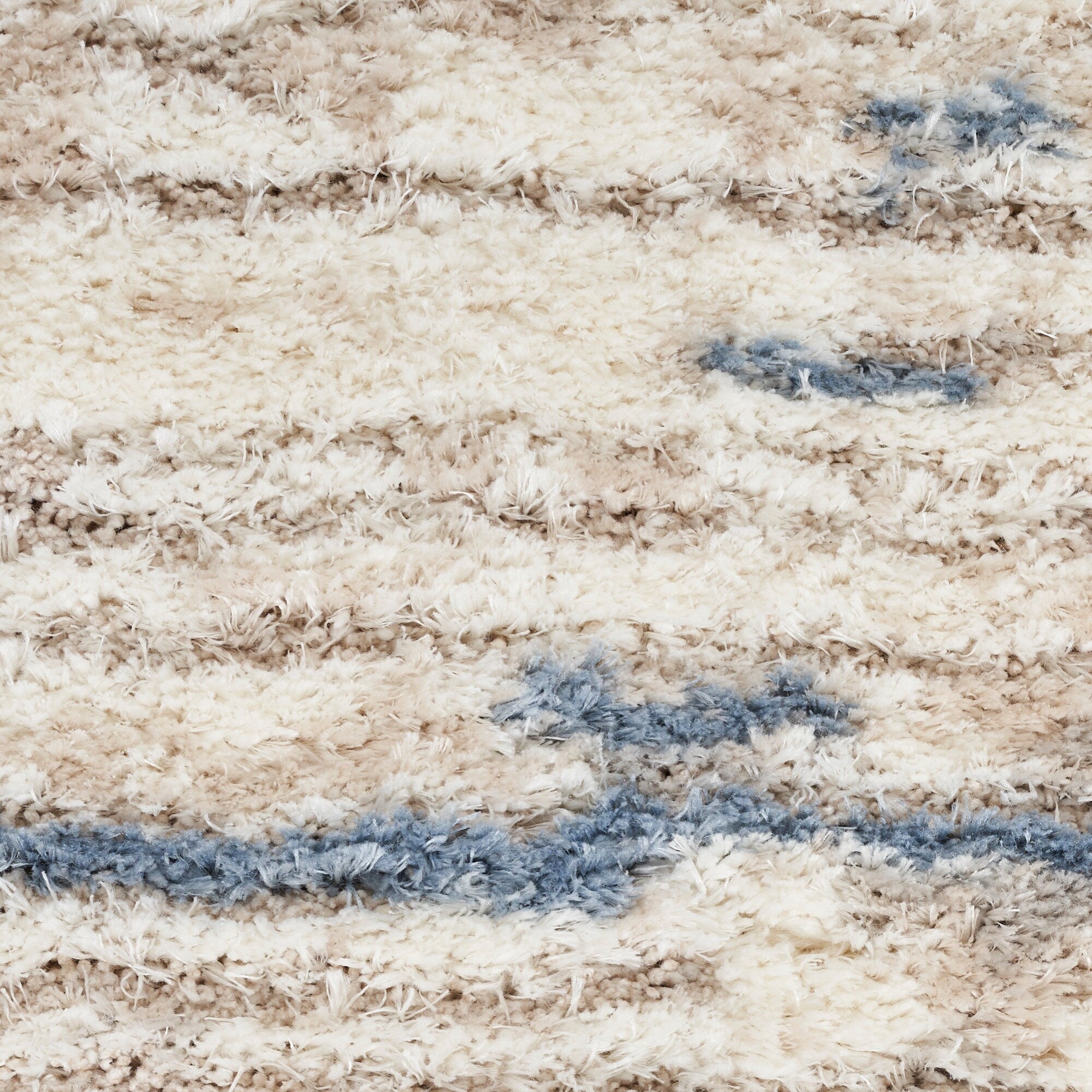Tapis Nourison luxueux à poils longs et ultra moelleux, style abstrait glamour