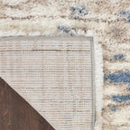 Tapis Nourison luxueux à poils longs et ultra moelleux, style abstrait glamour
