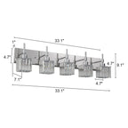 Luminaires de salle de bain en cristal à intensité variable Ora Modern sur miroir Glam Vanity Lights