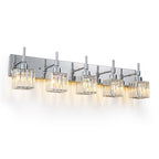 Luminaires de salle de bain en cristal à intensité variable Ora Modern sur miroir Glam Vanity Lights