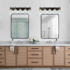 Luminaires de salle de bain en cristal à intensité variable Ora Modern sur miroir Glam Vanity Lights