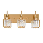 Luminaires de salle de bain en cristal à intensité variable Ora Modern sur miroir Glam Vanity Lights