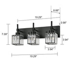 Luminaires de salle de bain en cristal à intensité variable Ora Modern sur miroir Glam Vanity Lights