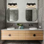Luminaires de salle de bain en cristal à intensité variable Ora Modern sur miroir Glam Vanity Lights