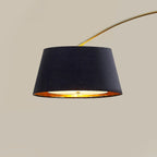 Lampadaire à arche rétractable à LED Orbita 81H à intensité variable, ampoule incluse, finition laiton antique