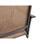 Ensemble de 2 chaises pivotantes d'extérieur, tissu textilène, structure en fer
