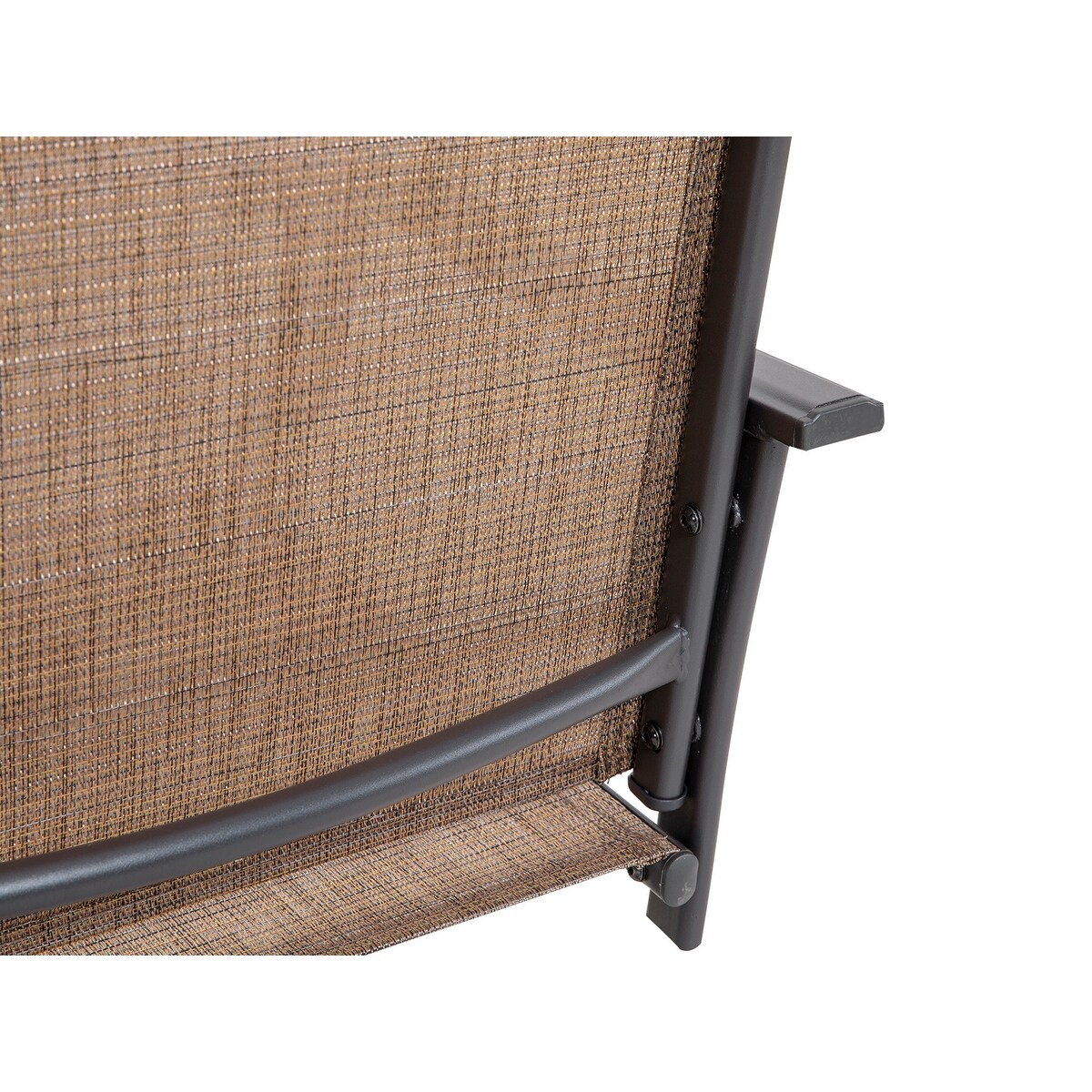 Ensemble de 2 chaises pivotantes d'extérieur, tissu textilène, structure en fer