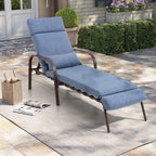 Chaise longue d'extérieur réglable avec coussin pour la plage et la piscine