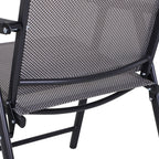 Ensemble de 4 chaises de patio pliantes Outsunny au design simple et chic, confortables pour la terrasse, le jardin, la cour et les voyages