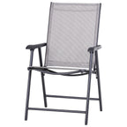 Ensemble de 4 chaises de patio pliantes Outsunny au design simple et chic, confortables pour la terrasse, le jardin, la cour et les voyages