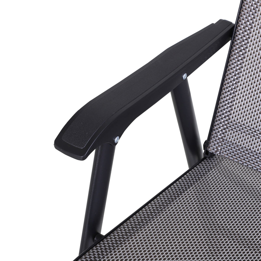 Ensemble de 4 chaises de patio pliantes Outsunny au design simple et chic, confortables pour la terrasse, le jardin, la cour et les voyages