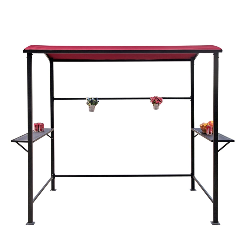 Abri barbecue extérieur à cadre en acier de 5 pi x 8 pi