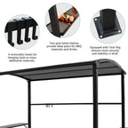 Abri barbecue extérieur à cadre en acier de 5 pi x 8 pi
