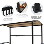 Abri barbecue extérieur à cadre en acier de 5 pi x 8 pi