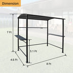 Abri barbecue extérieur à cadre en acier de 5 pi x 8 pi