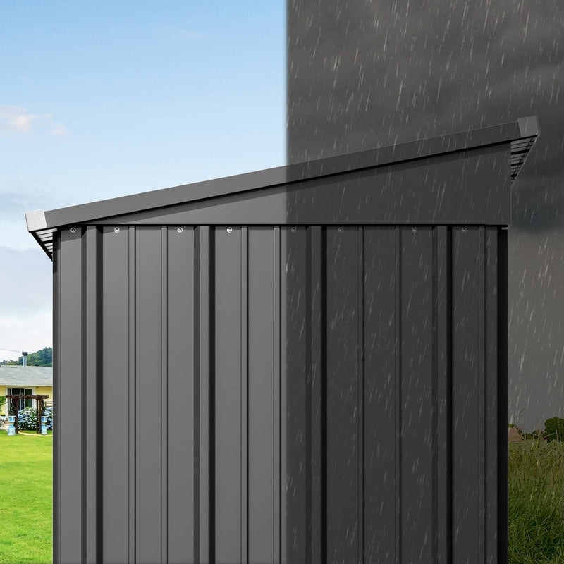 Abri de jardin en métal avec porte verrouillable pour rangement extérieur, meubles de jardin et outils