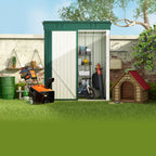 Abri de jardin en métal avec porte verrouillable pour rangement extérieur, meubles de jardin et outils