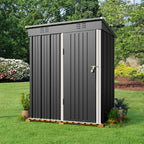 Abri de jardin en métal avec porte verrouillable pour rangement extérieur, meubles de jardin et outils