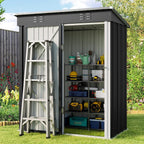 Abri de jardin en métal avec porte verrouillable pour rangement extérieur, meubles de jardin et outils