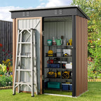 Abri de jardin en métal avec porte verrouillable pour rangement extérieur, meubles de jardin et outils