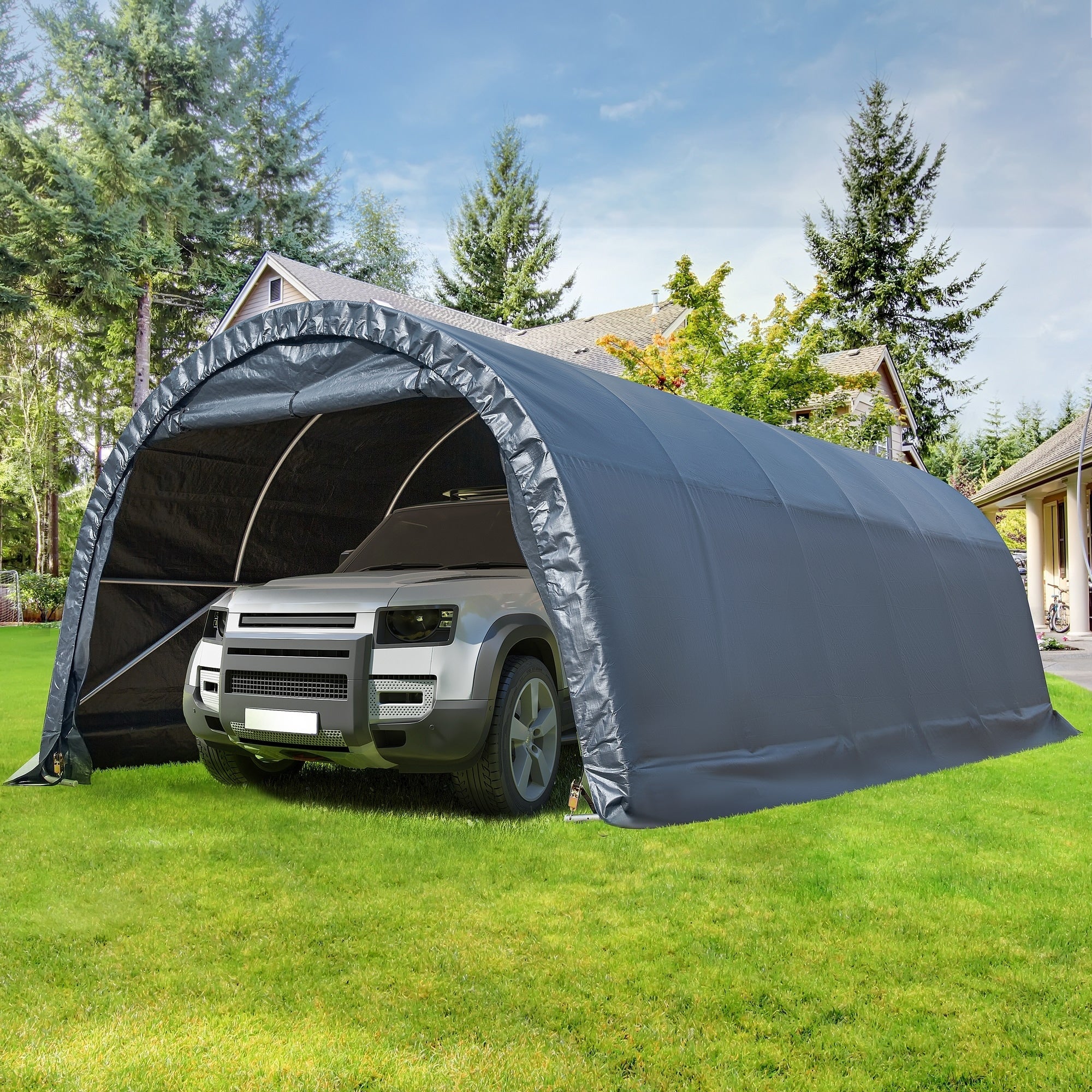 Abri de jardin et abri d'auto extérieur : abri portable pour vélos, motos et rangement de jardin