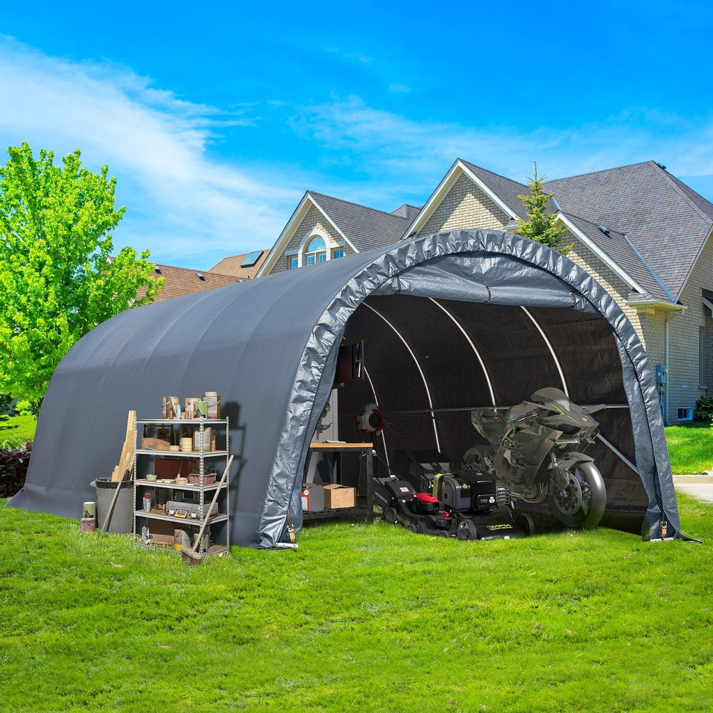 Abri de jardin et abri d'auto extérieur : abri portable pour vélos, motos et rangement de jardin