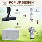 Auvent pop-up robuste Outsunny 10' x 10' avec filet latéral amovible en maille, conception facile à installer, événement de fête en plein air
