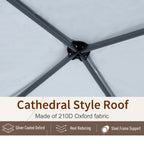 Auvent pop-up robuste Outsunny 10' x 10' avec filet latéral amovible en maille, conception facile à installer, événement de fête en plein air
