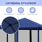 Auvent pop-up robuste Outsunny 10' x 10' avec filet latéral amovible en maille, conception facile à installer, événement de fête en plein air
